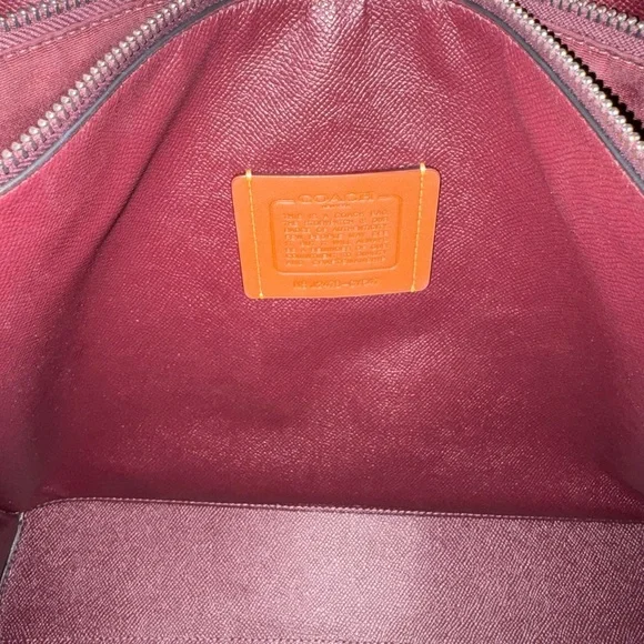 Coach Black Tote with White Bow Print - Picture 4 of 8